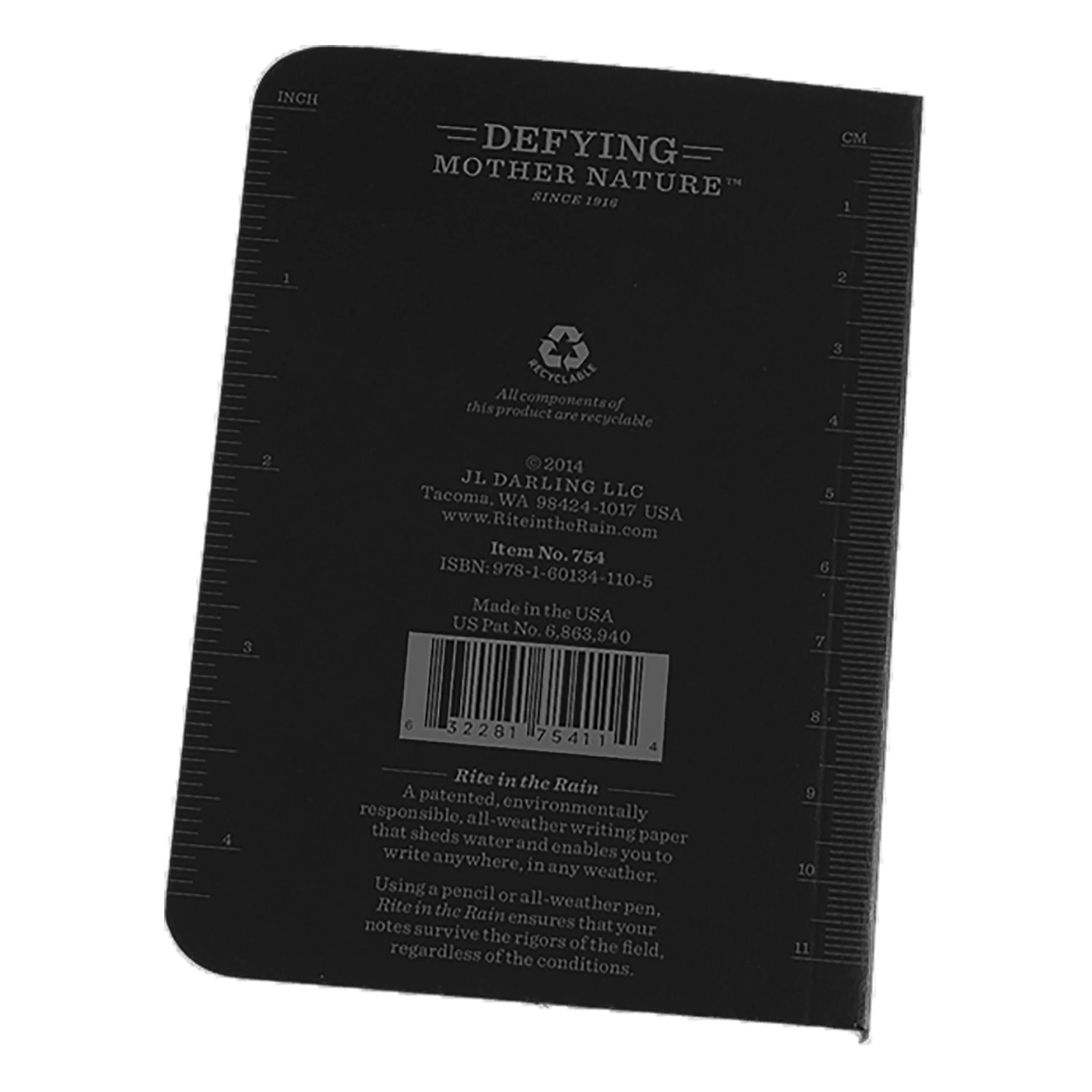 Rite in the Rain -  Rite in the Rain Tactical Memo Book schwarz Nr. 754