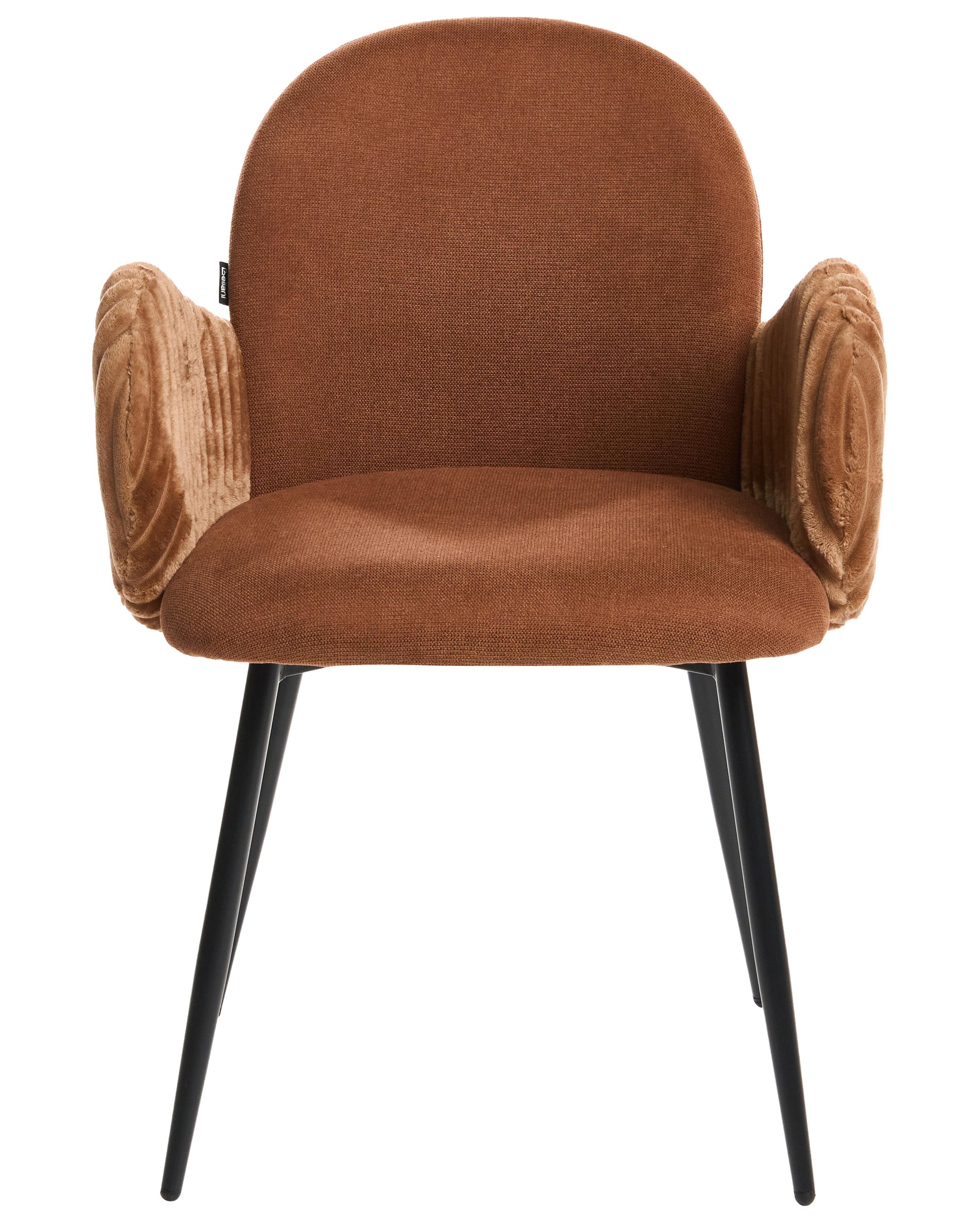 Set van 2 eetkamerstoelen AMITY Stof Bruin