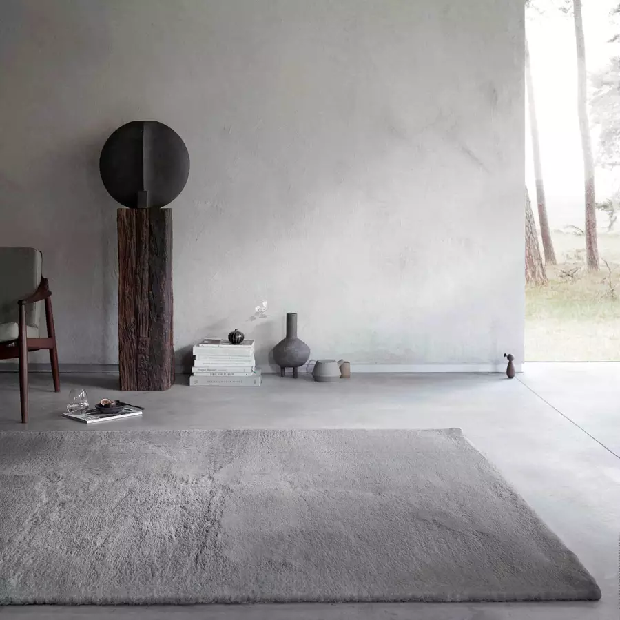 Wecon home basics Hochflorteppich Anna grau