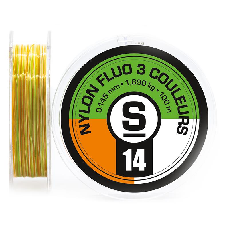 Nylon Sempe Fluo 3 Couleurs Vert Blanc Orange