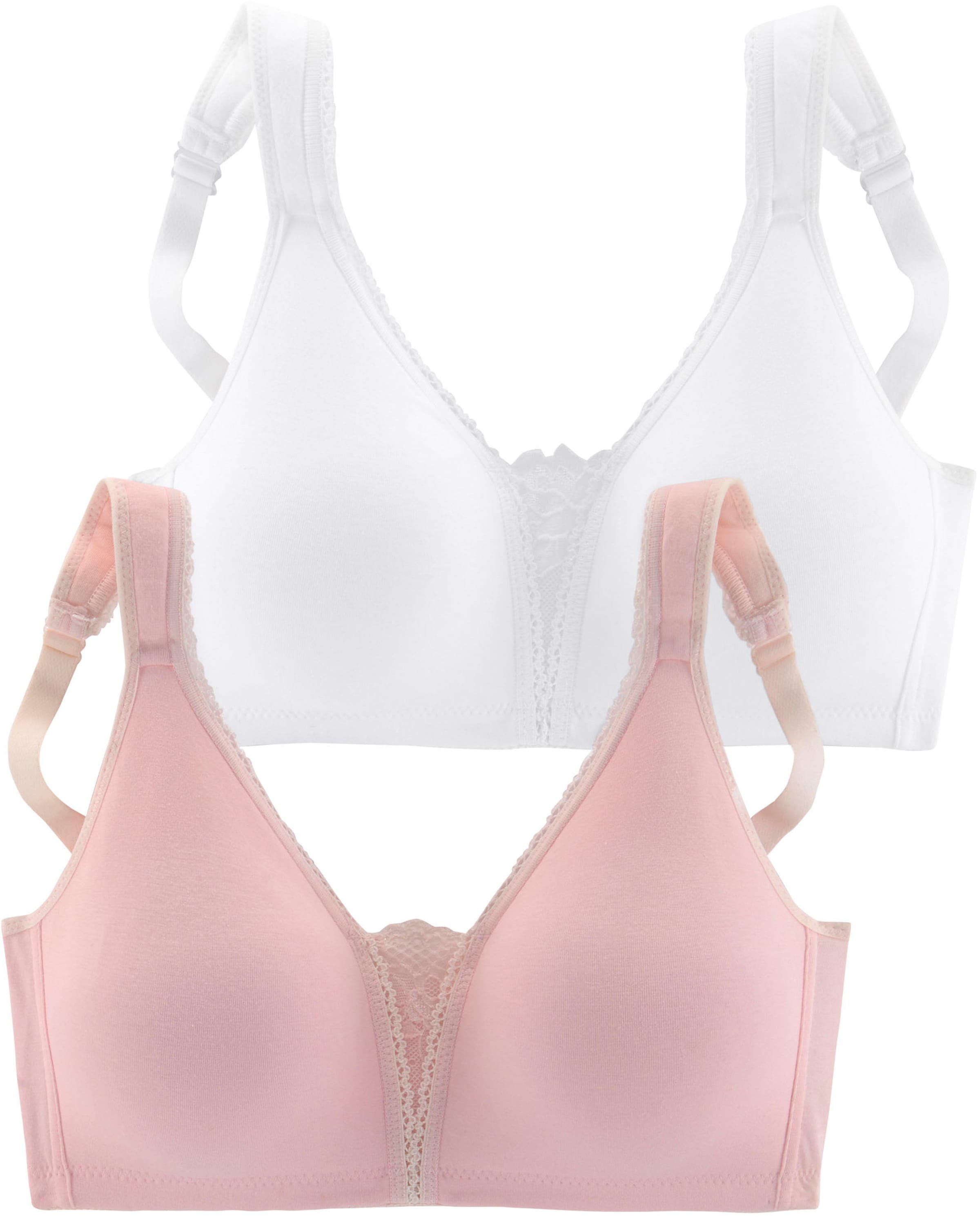 petite fleur Soft-BH in rosa+weiß