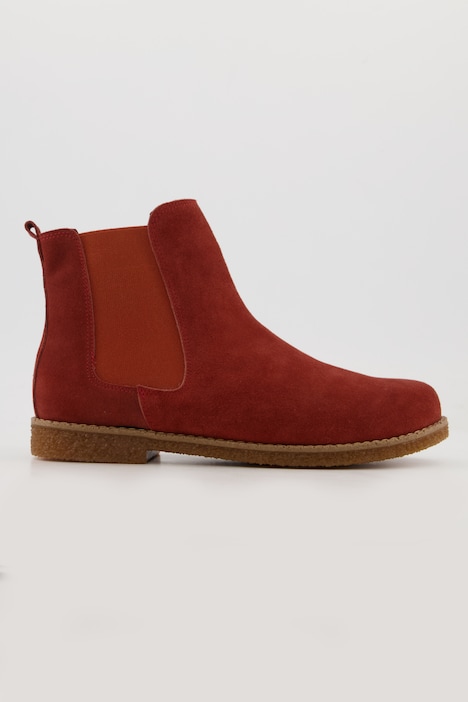 Chelsea-Boots, Veloursleder, Elastikeinsatz, Weite H