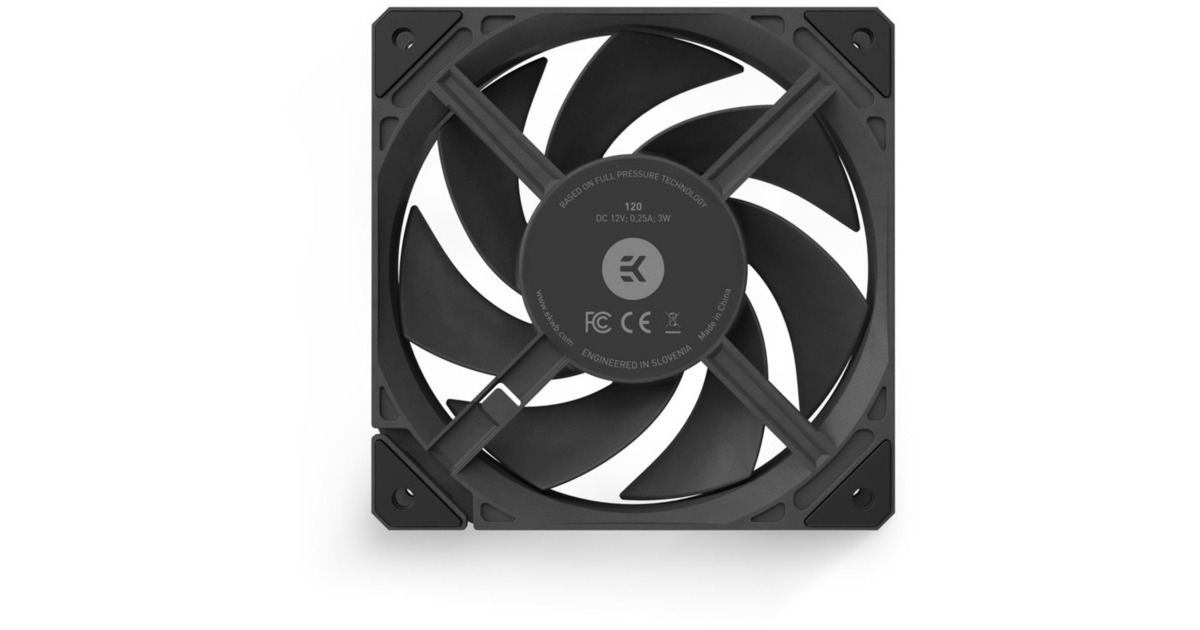 EKWBEK-Loop Fan FPT 120 case fan  (Zwart, 120 x 120 x 27 mm, PWM)