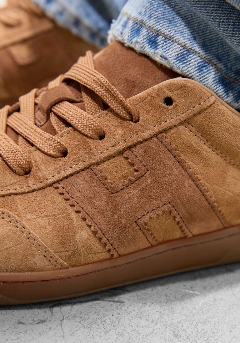 cognac hogan lage sneakers hogan cool allacciato h