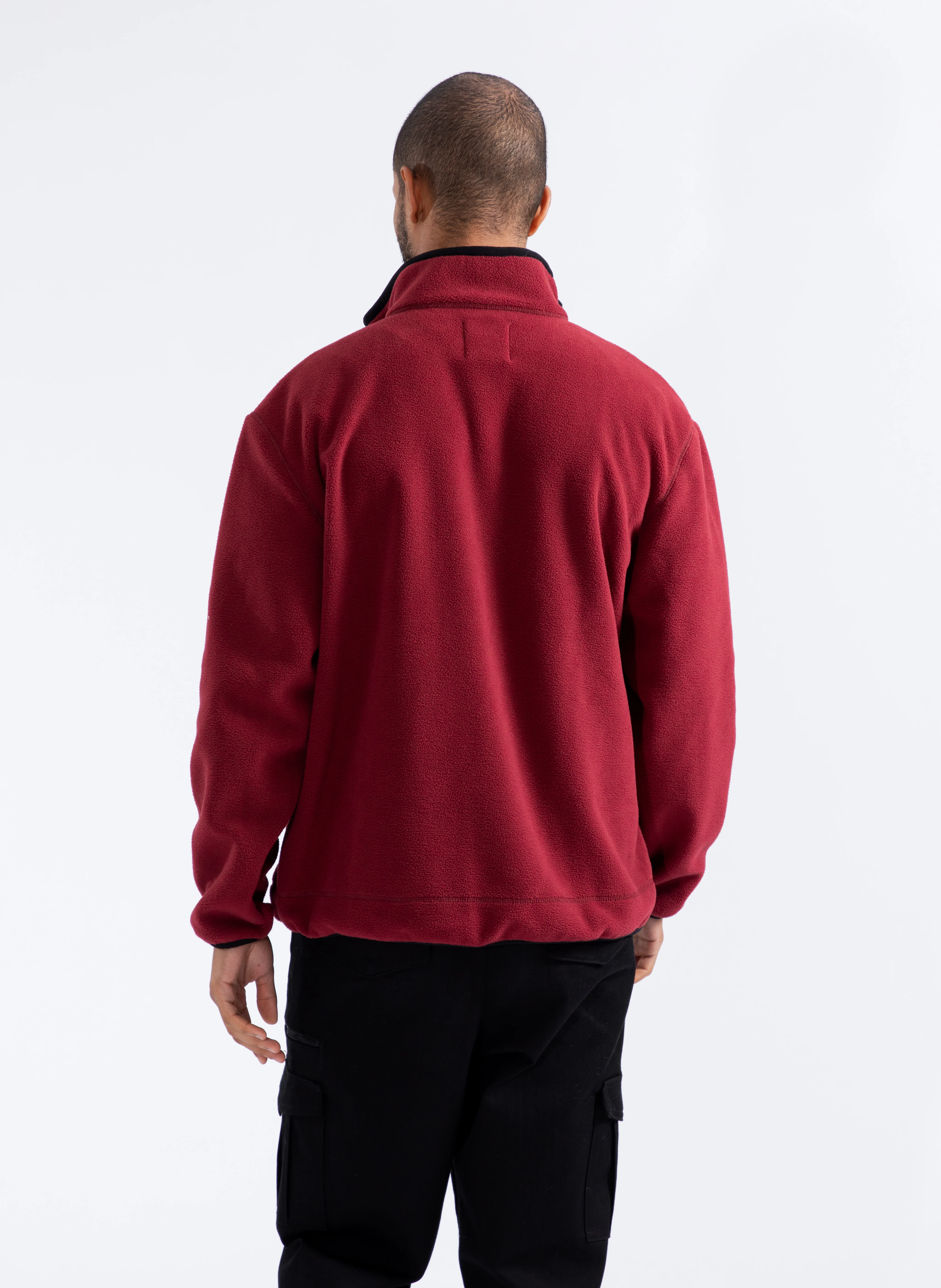 ASPIN - Veste polaire droite à col montant | Rouge