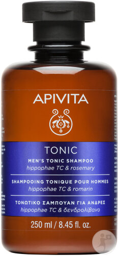 Apivita Shampoing Tonique Pour Homme Cheveux Clairsemés Flacon 250ml
