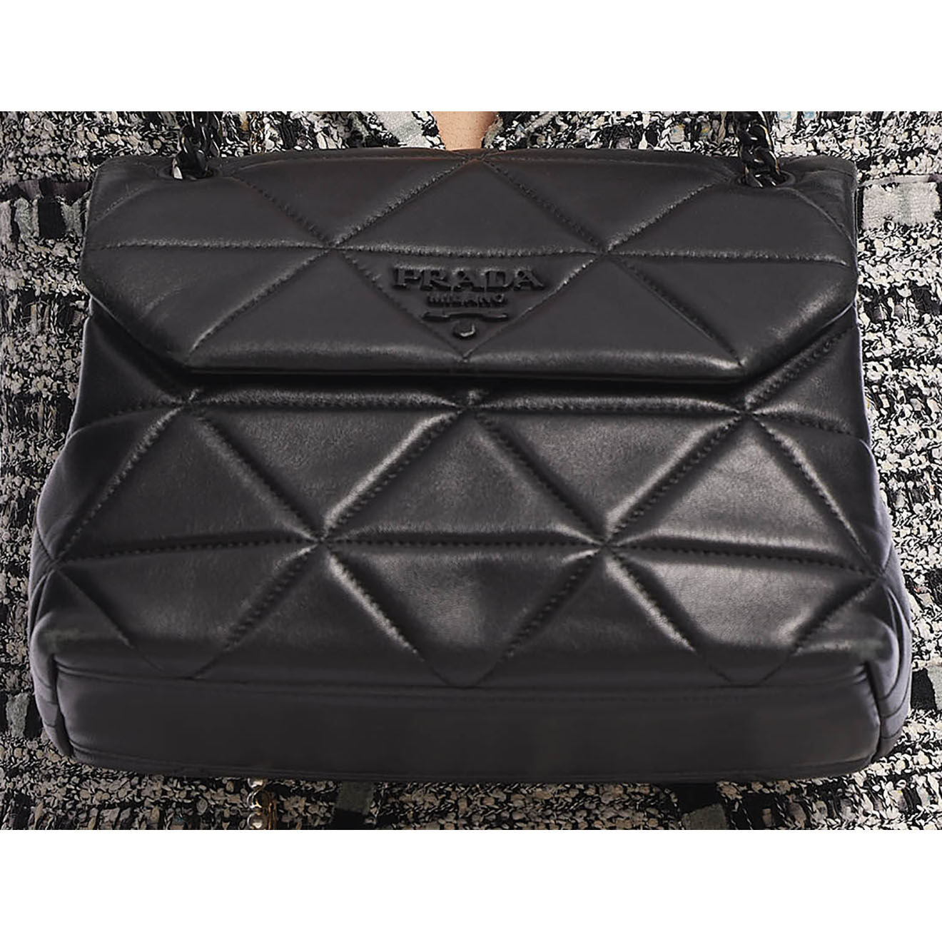 Prada Sac bandoulière Spectrum en Cuir noir - Bon état - L.24 cm