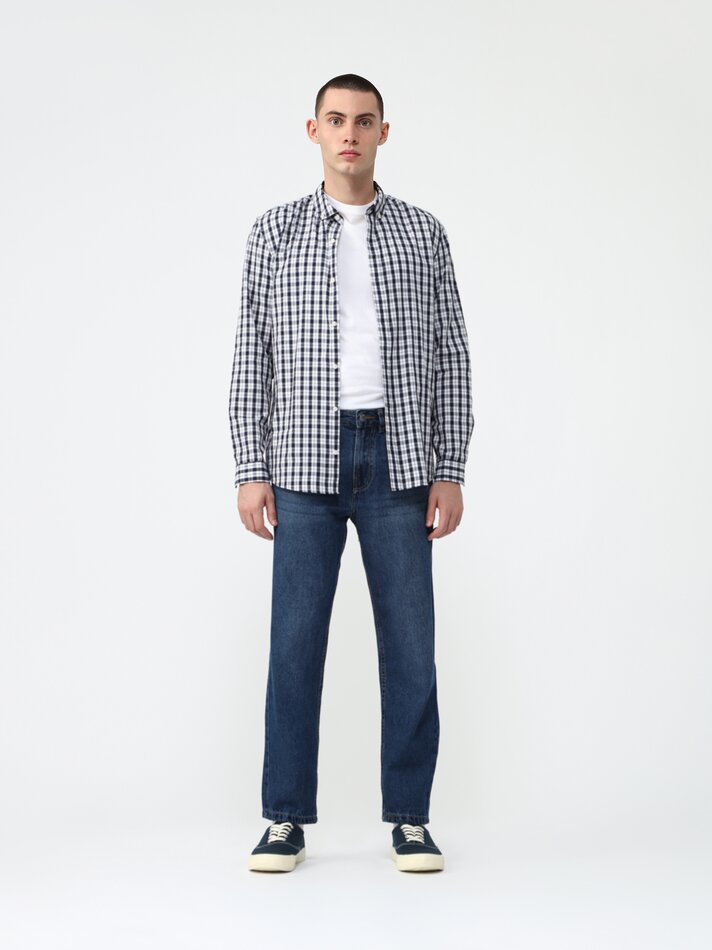 Camisa xadrez - Azul marinho escuro