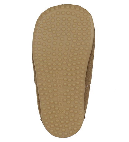 Pom Pom Leder-Krabbelschuhe - Chelsea - Dust