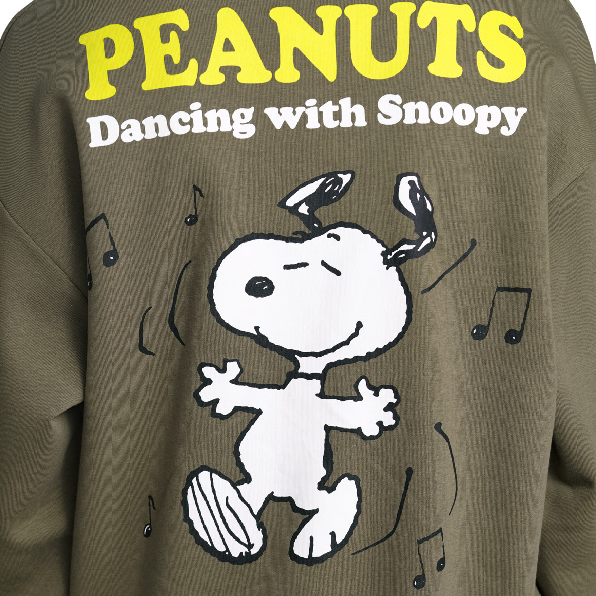 Jonas Nielsen Peanuts Sweatshirt mit Rückenprint dunkeloliv