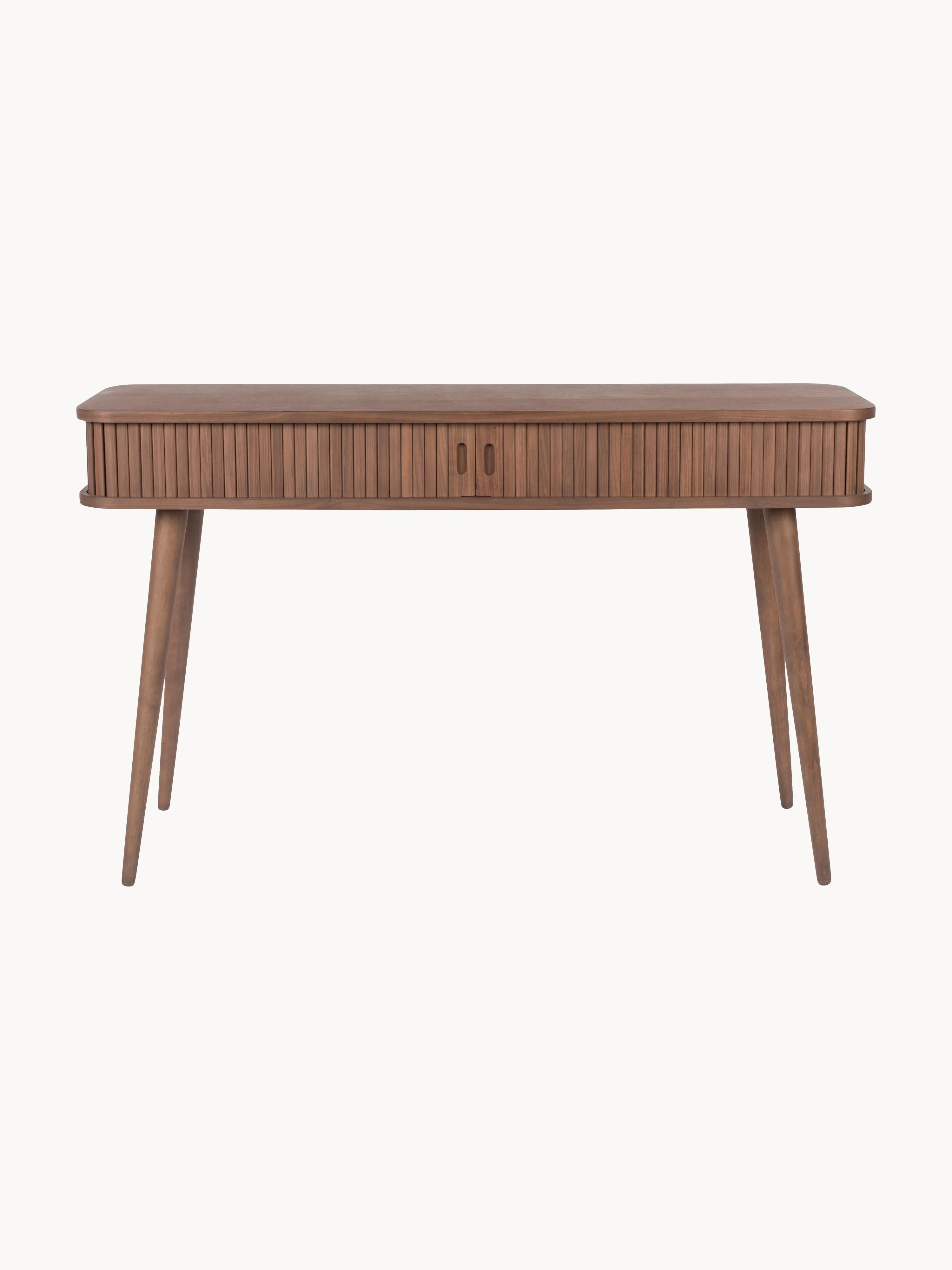 Houten wandtafel Barbier met geribde voorkant