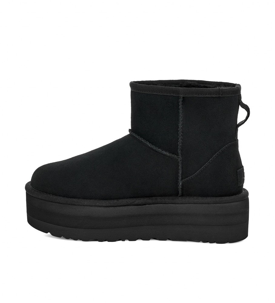 UGG Botines W Classic Mini Platform preto -Altura plataforma 5cm-