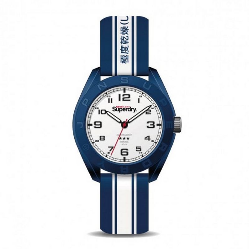 Montre Homme Superdry OSAKA UTILITY Analogique Cadran blanc  Bracelet en silicone à motifs