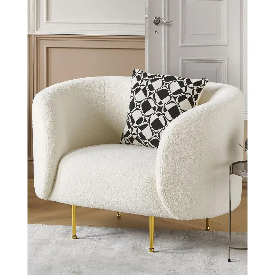 LOEN - Fauteuil - Wit - Polyester