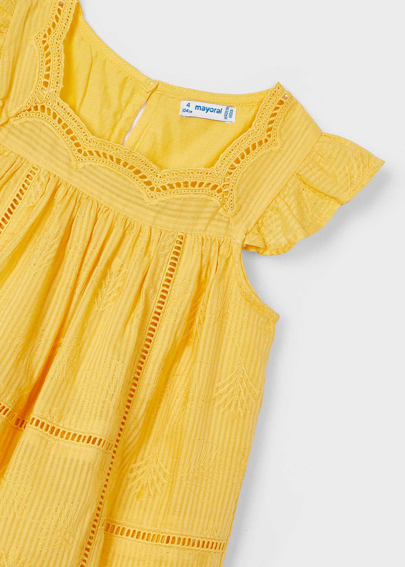 Vestido bordado Better Cotton para meninas