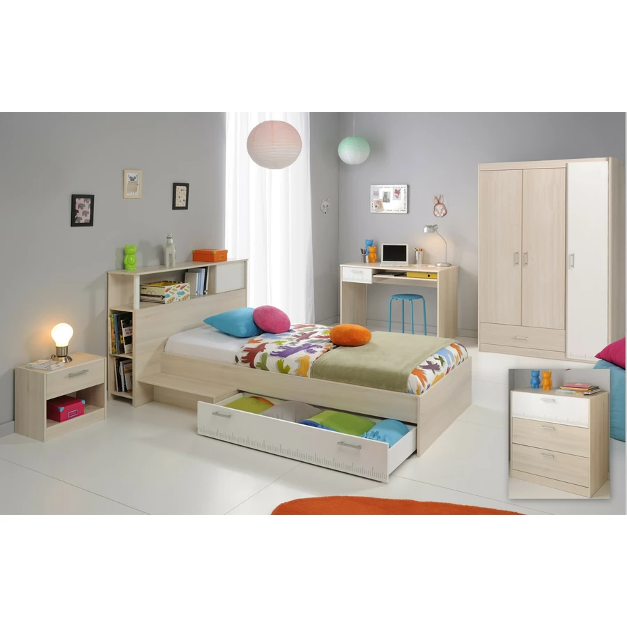 Parisot Kinder- und Jugendzimmer 6-tlg. Charly 9 Akazie-Weiß Akazie  Weiß