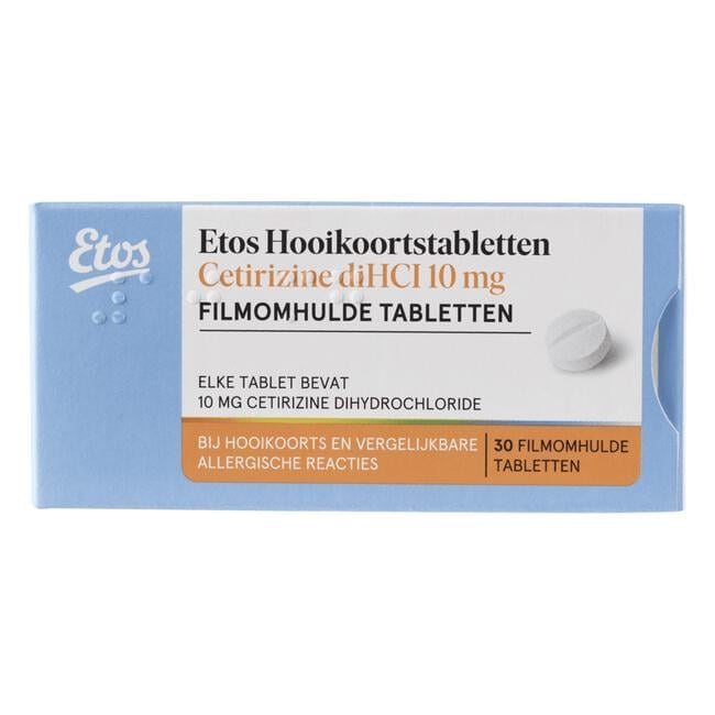 Etos Hooikoortstabletten Cetirizine 10 mg 30 stuks