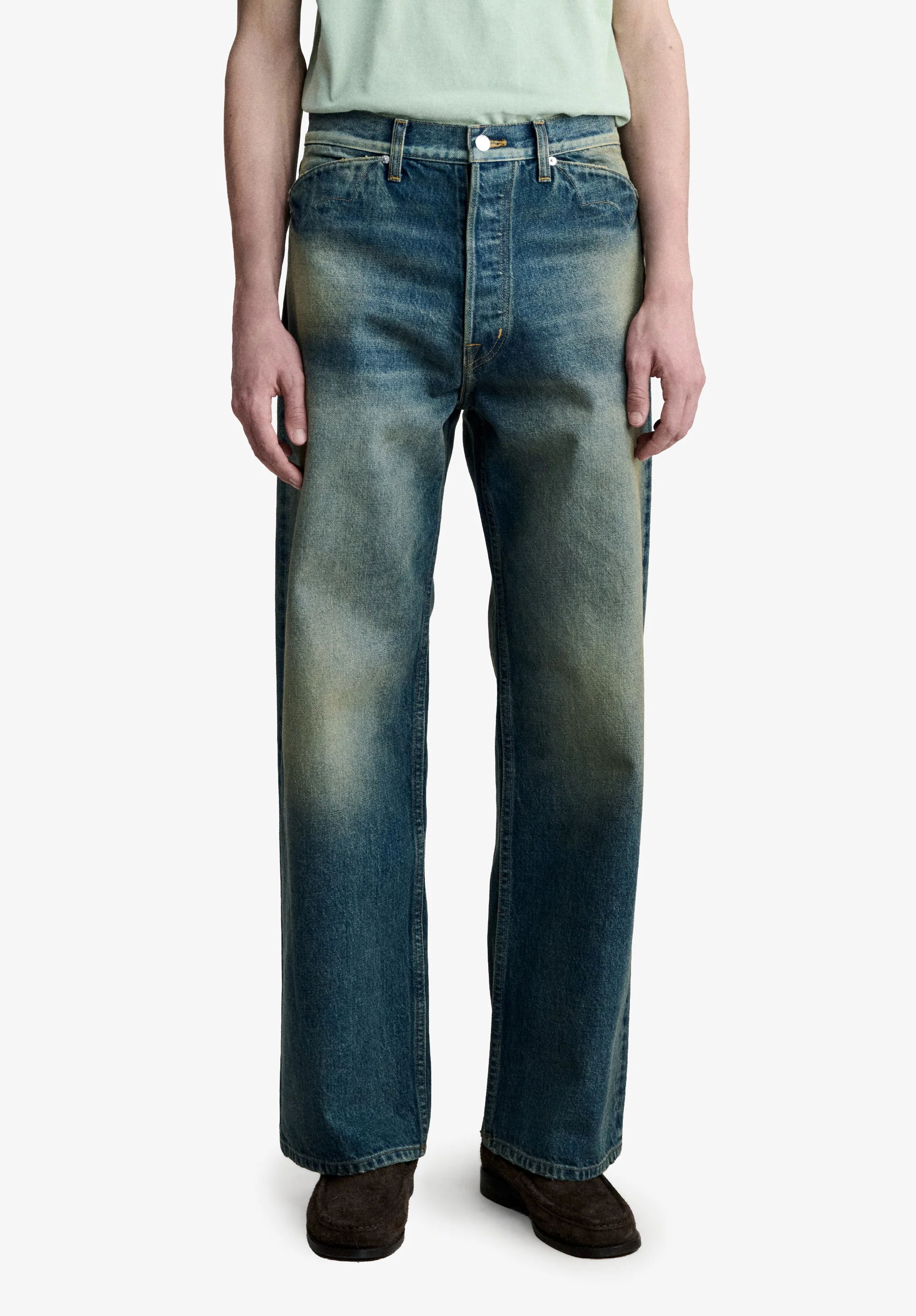 denim pant braindead - Indigo delave