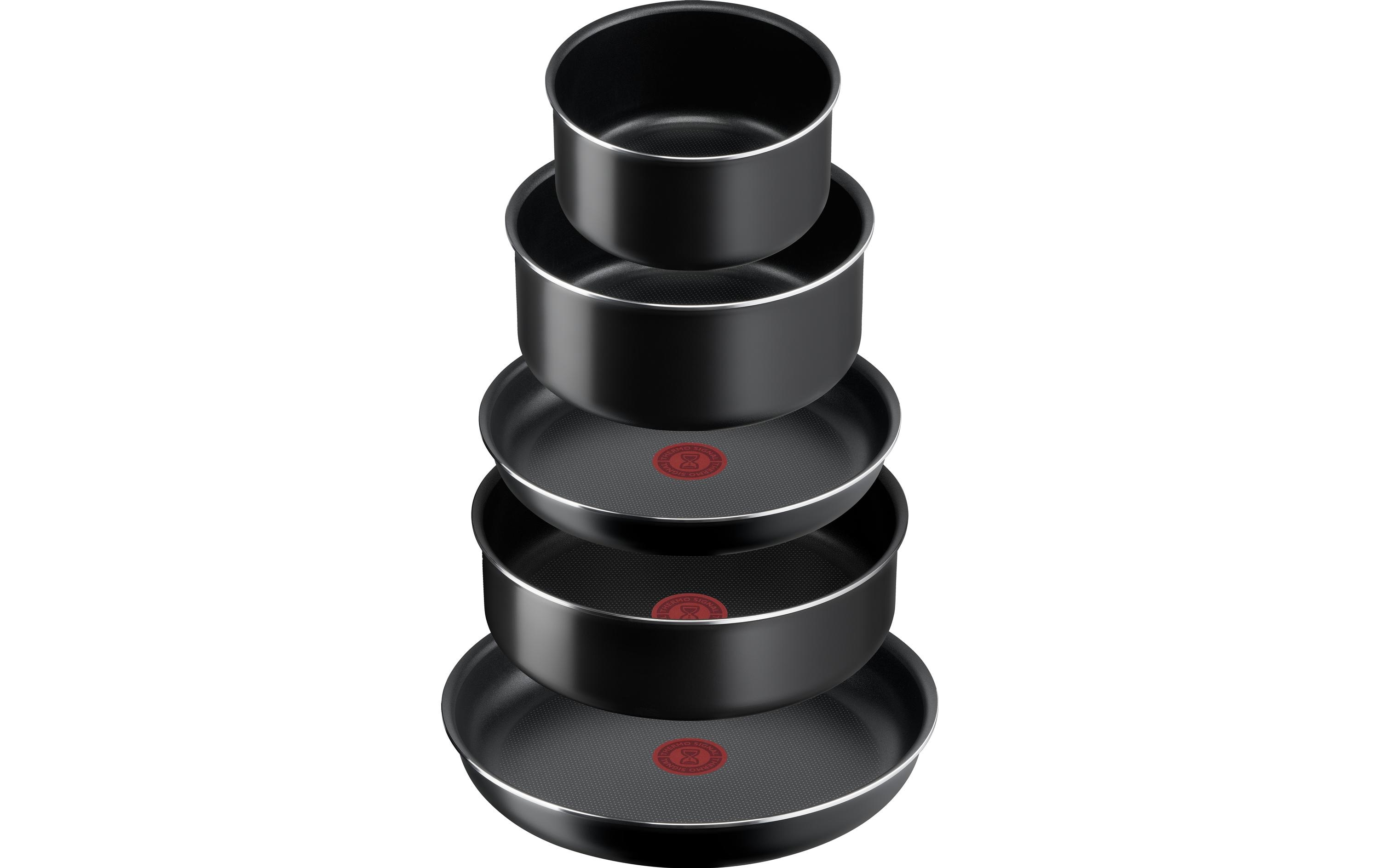 Kochgeschirr-Set Ingenio Easy On 10-teilig, Schwarz<br>Pfannen- und Kochtopf Set