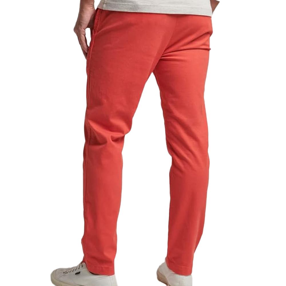 Superdry Pantalon Chino Rouge Homme Superdry Officers