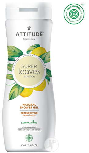 Attitude Super Leaves Gel Douche Régénérant Aux Feuilles De Citron Flacon 473ml