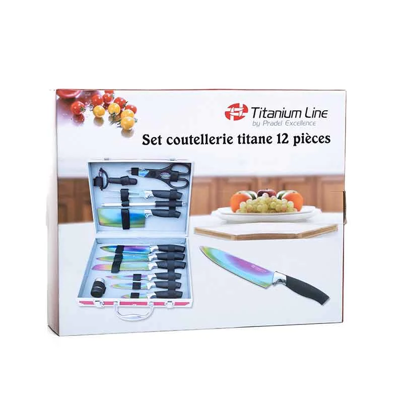 Valise 12 pièces lames revêtement Titane Pradel Excellence