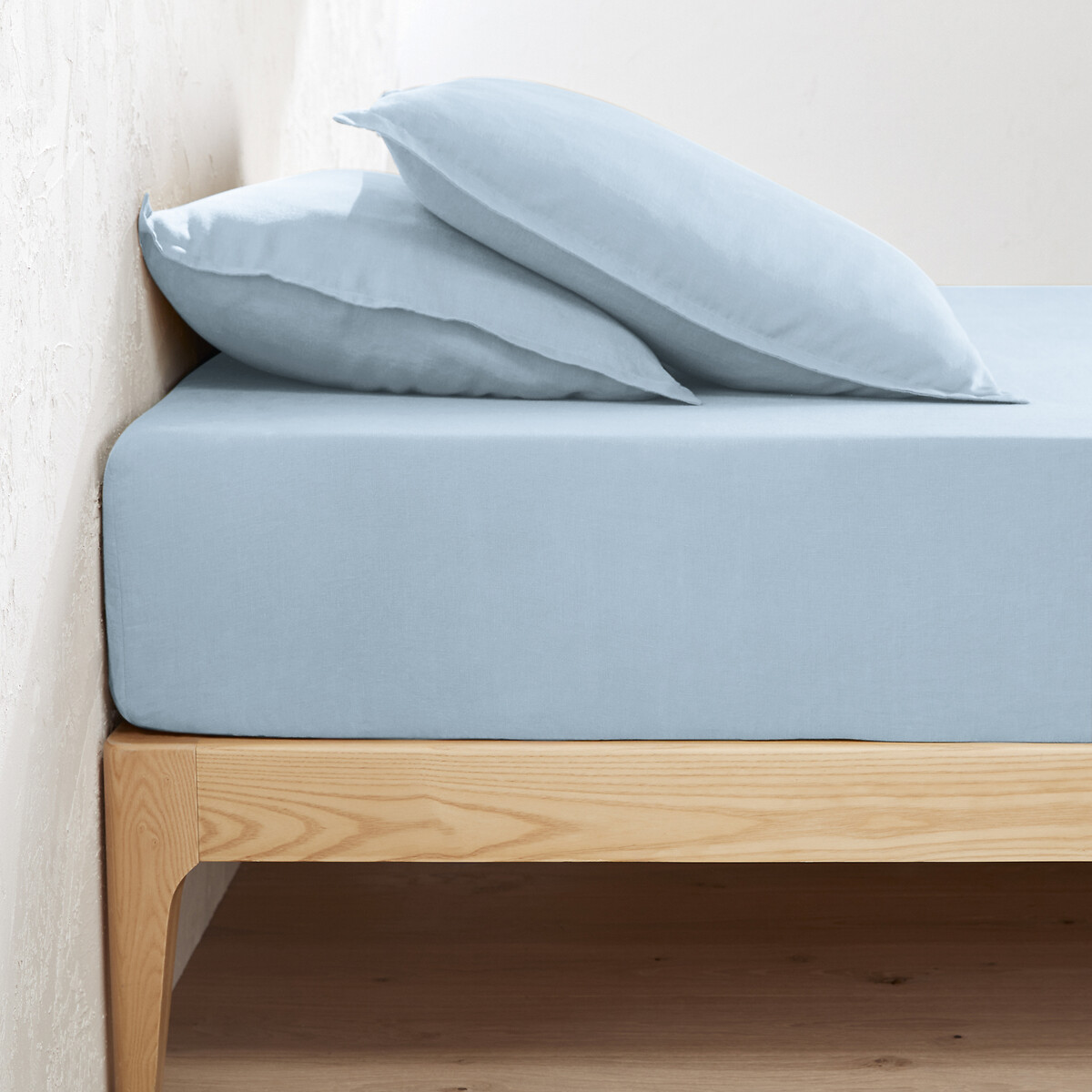 LA REDOUTE INTERIEURS<br>Lençol justo de linho lavado, bainha 30 cm, Linot