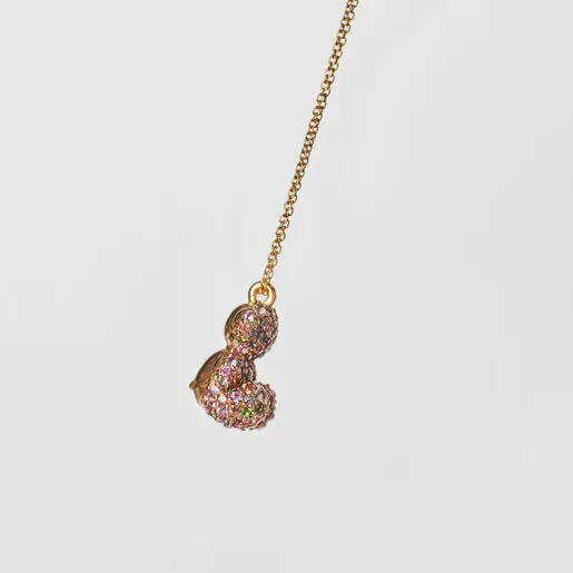 Colar Urso Imponente com Gemas e Ouro