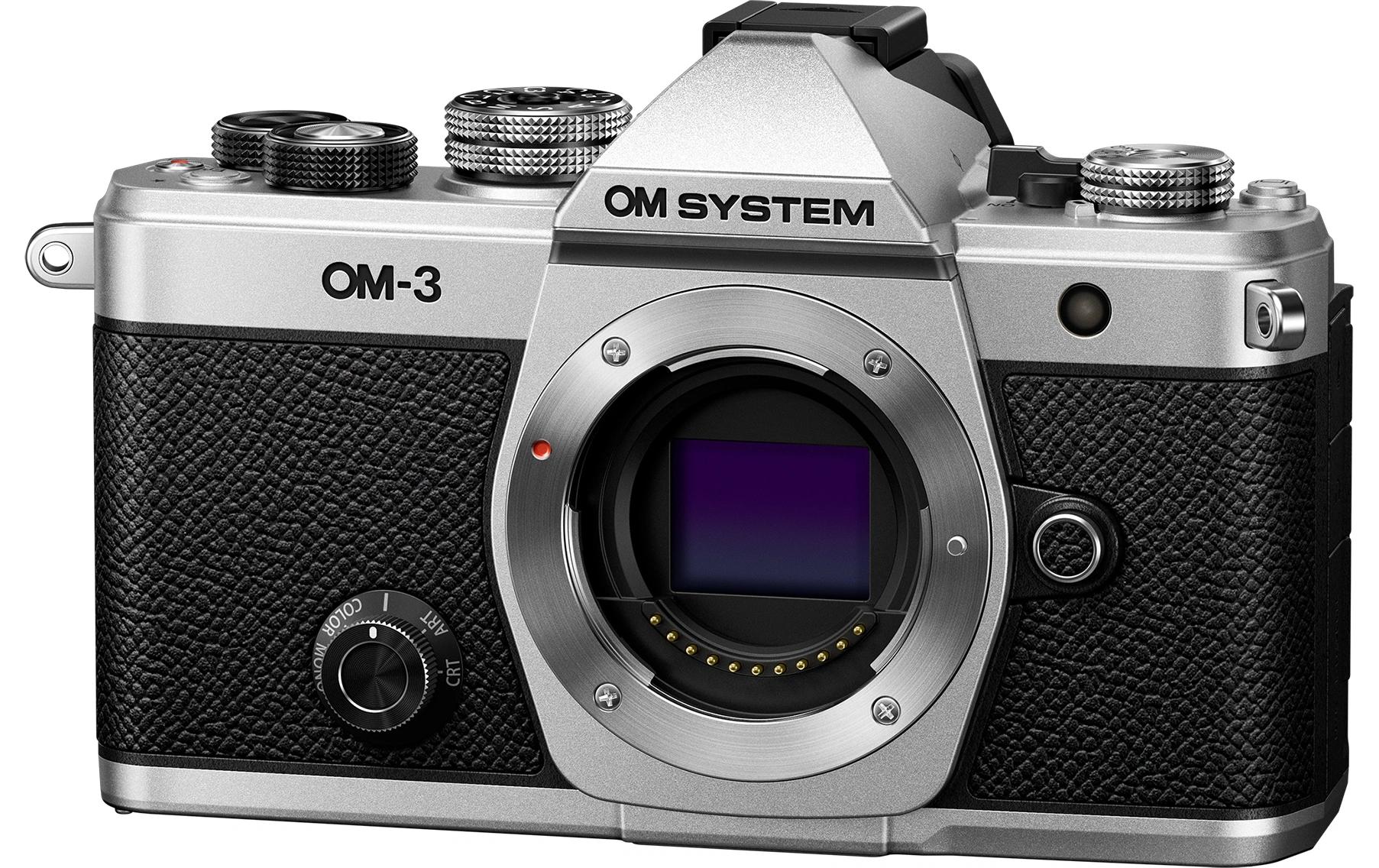 Fotokamera OM-3 Body Silber<br>Kompakte, vielseitige Fotokamera in einem hochwertigen Metallgehäuse