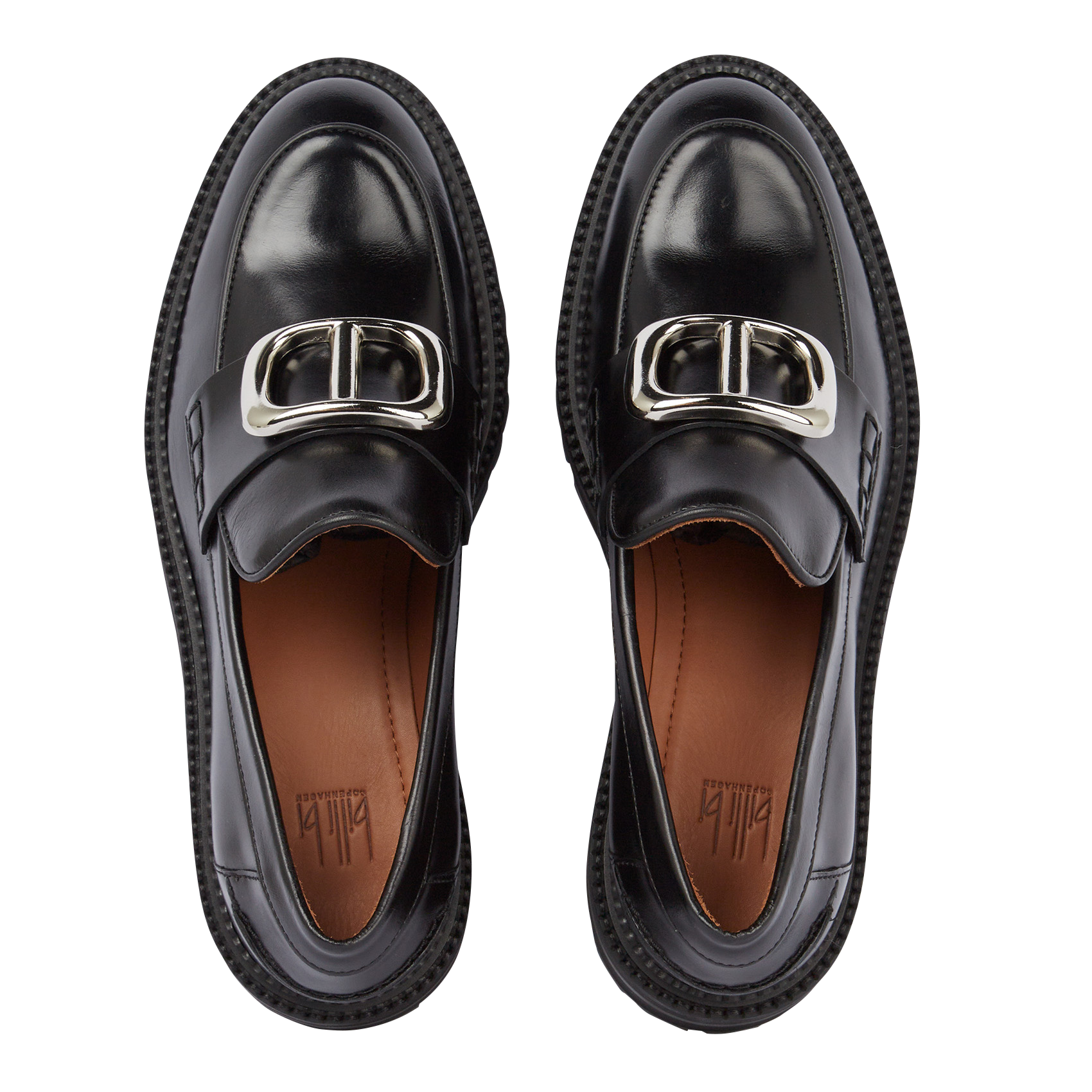 Mocassins crantés en cuir| Noir