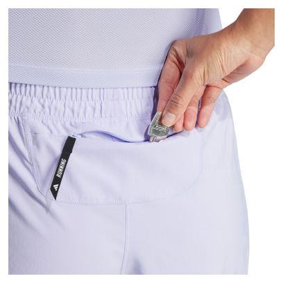 Short 2 en 1 adidas Own The Run 3in Violet Femme
