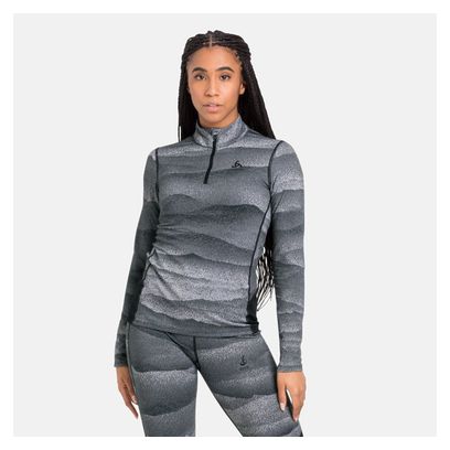 Maillot Manches Longues 1/2 Zip Odlo Whistler Eco Noir Femme