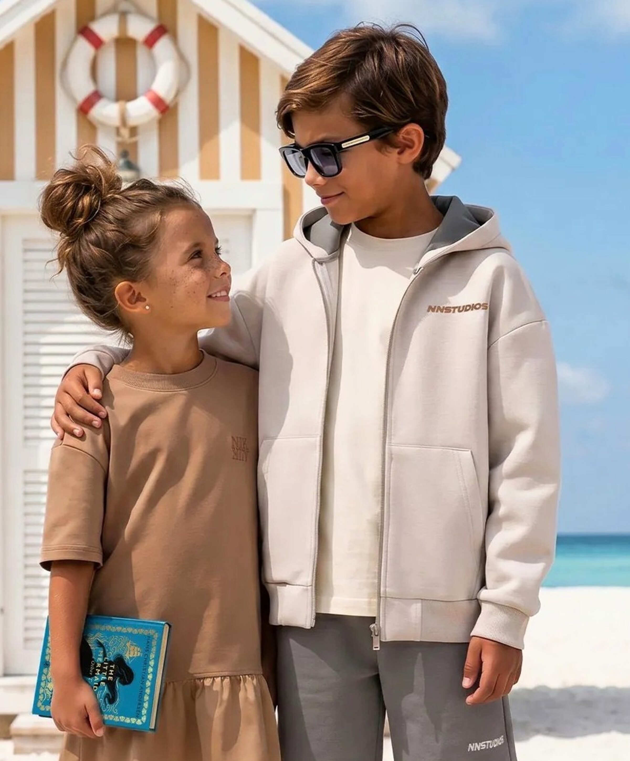 NIK & NIK Jongens jas beige