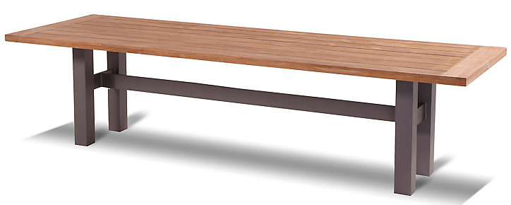 Table de jardin Yasmani en bois coloris marron et anthracite L.300 x l.100 x H.76 cm
