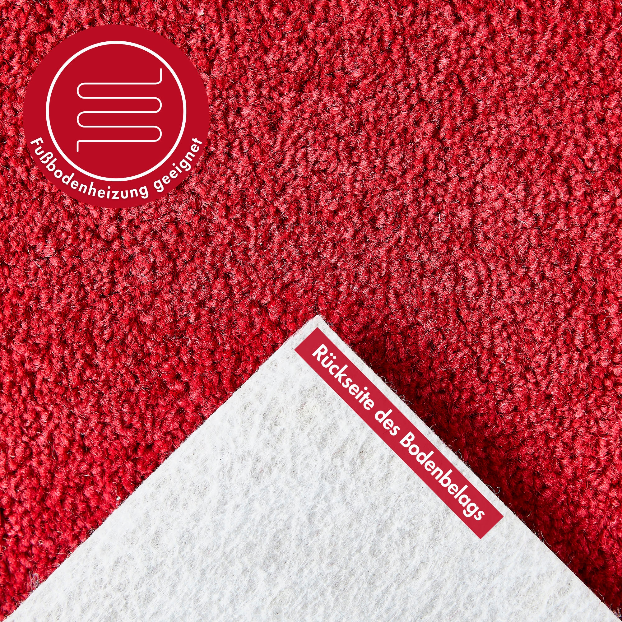 Andiamo Teppichboden »Ines, Kräuselvelours, Made in Netherlands« rechteckig 8,5 mm Höhe Uni Farben, Breite 400 cm, strapazierfähig & pflegeleicht