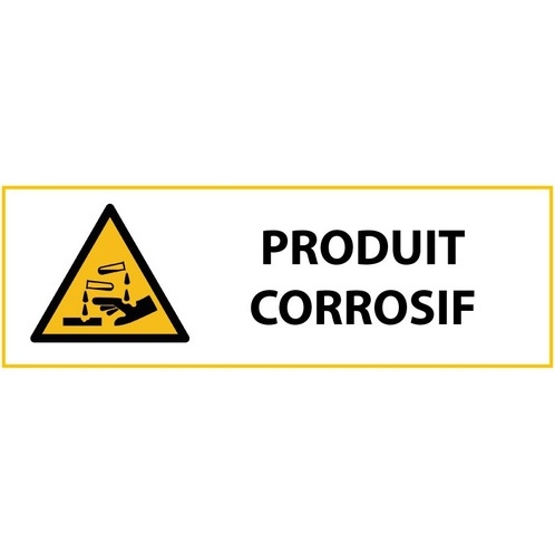Signalétique de danger - Picto produit corrosif - W023 - ISO 7010