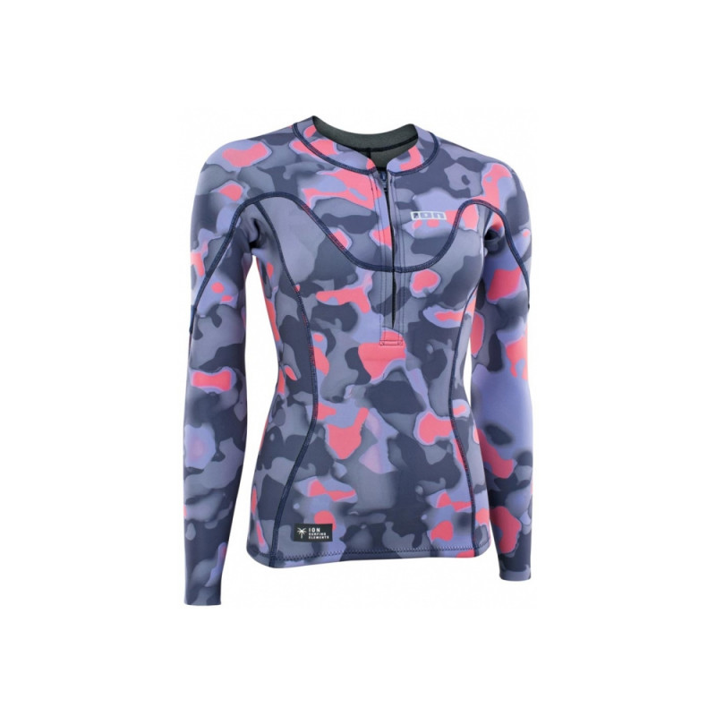 Top Neoprene Femme Ion Zip Top 1.5 Manches Longues Pink