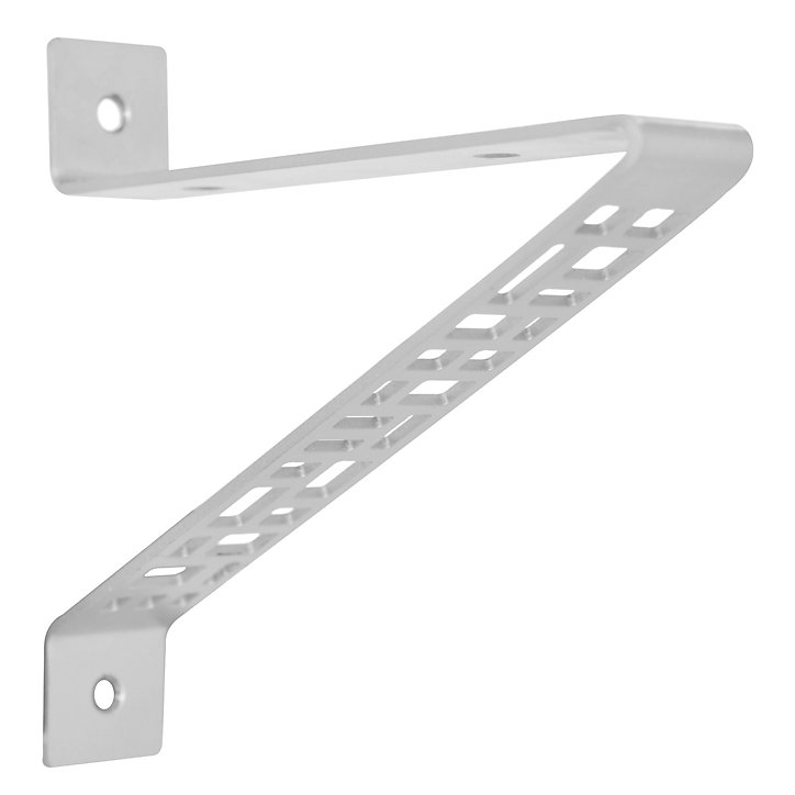 Lot de 2 équerres Ardeco à visser L. 15,5 cm Cime métal blanc