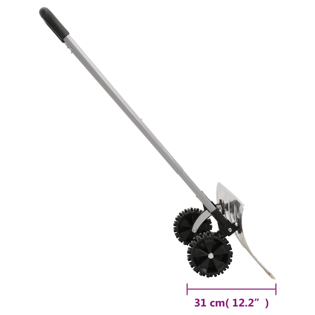 Pelle à neige et poignée extensible argenté 61 cm lame en acier