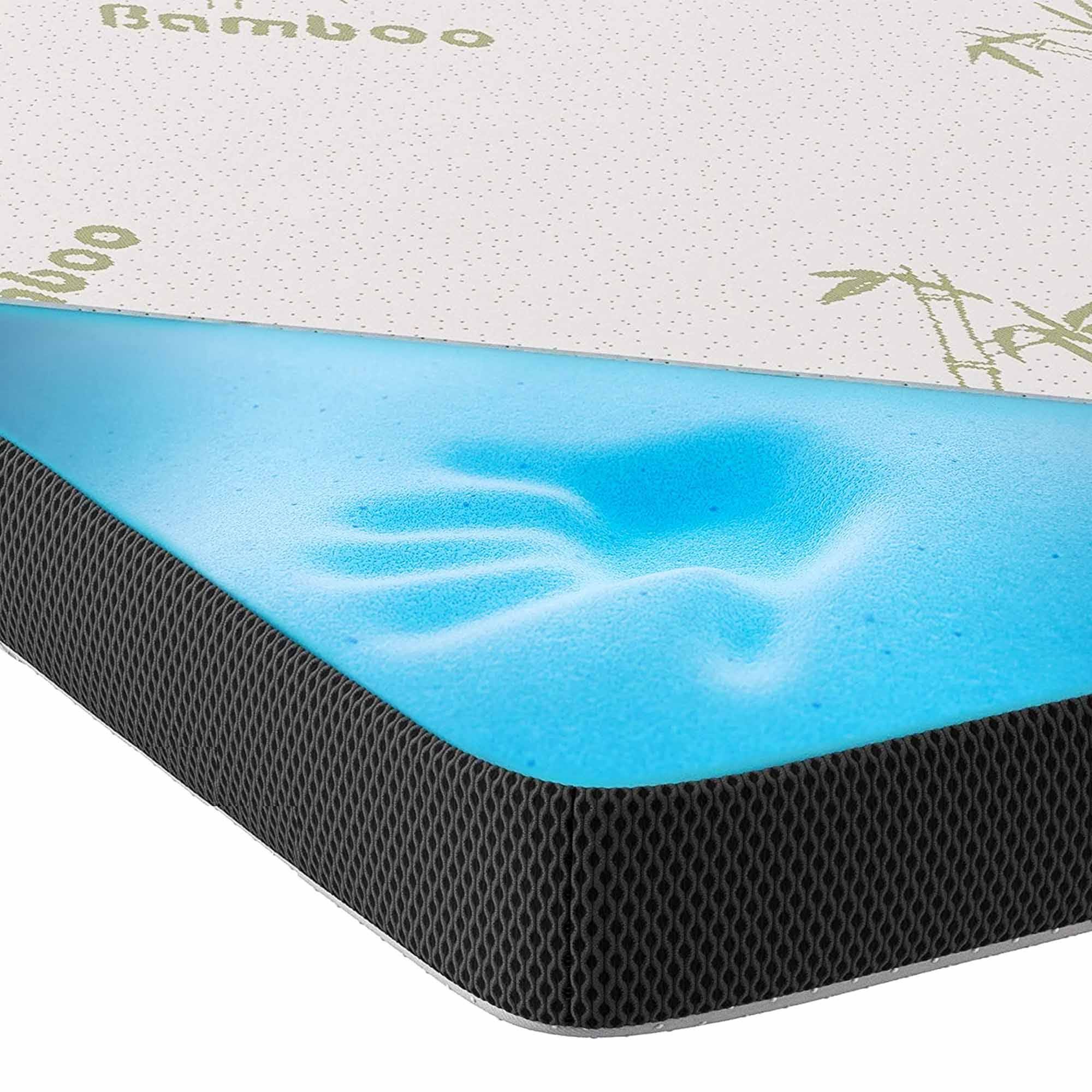 KomfortKissen.de Topper 200 x 7 cm Gel-Memory-Schaum Topper