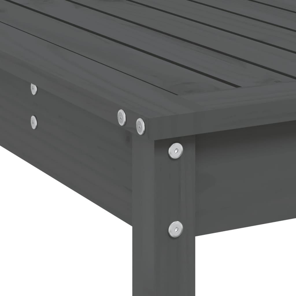 Ensemble de bar de jardin 5 pcs gris bois de pin massif