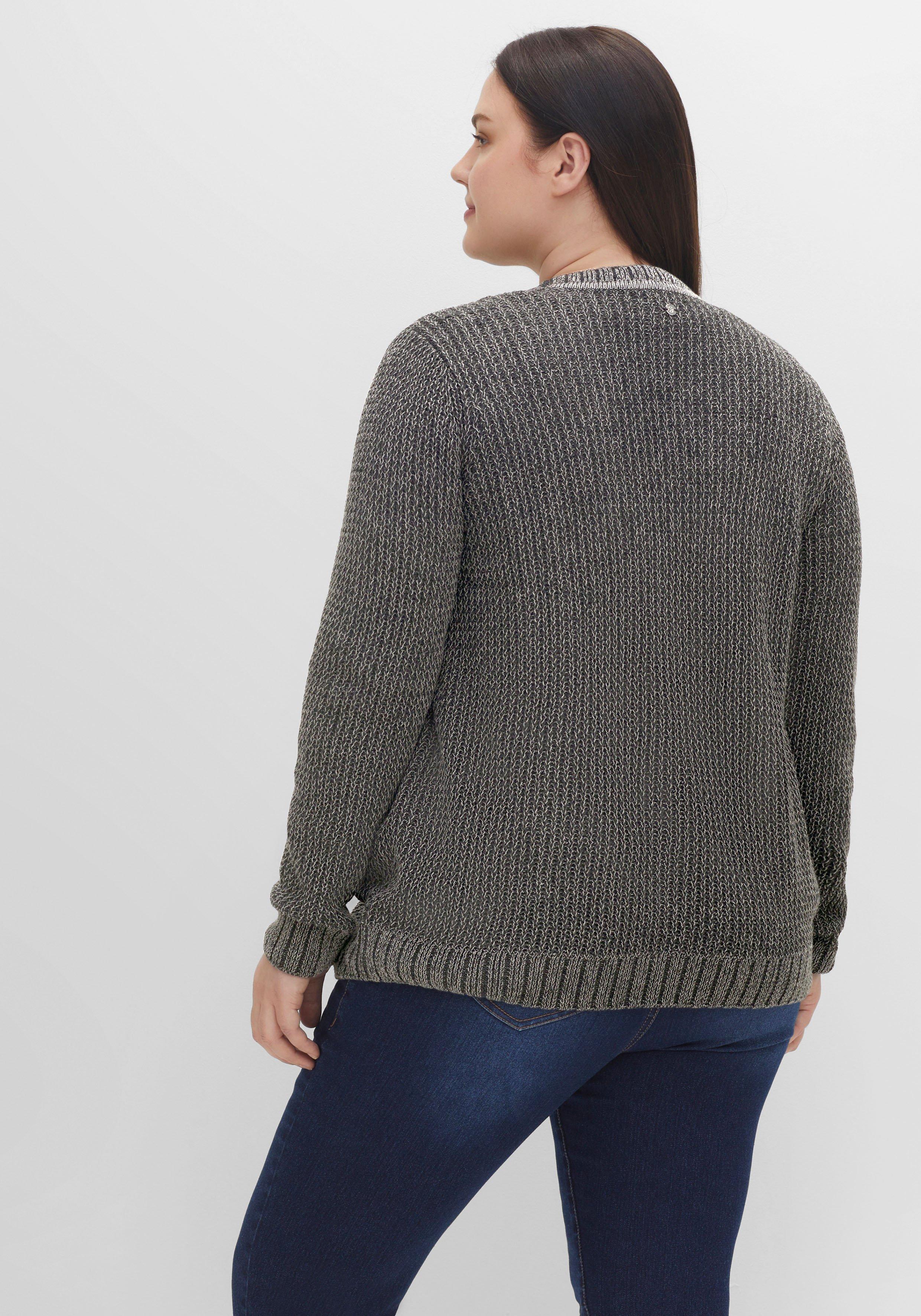 Strickjacke mit V-Ausschnitt und Taschen vorn