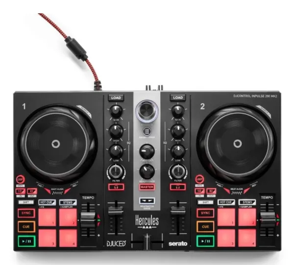 Hercules INPULSE 200 MK2, 3,5 mm, USB, 320 mm, 195 mm, 49 mm, 900 g