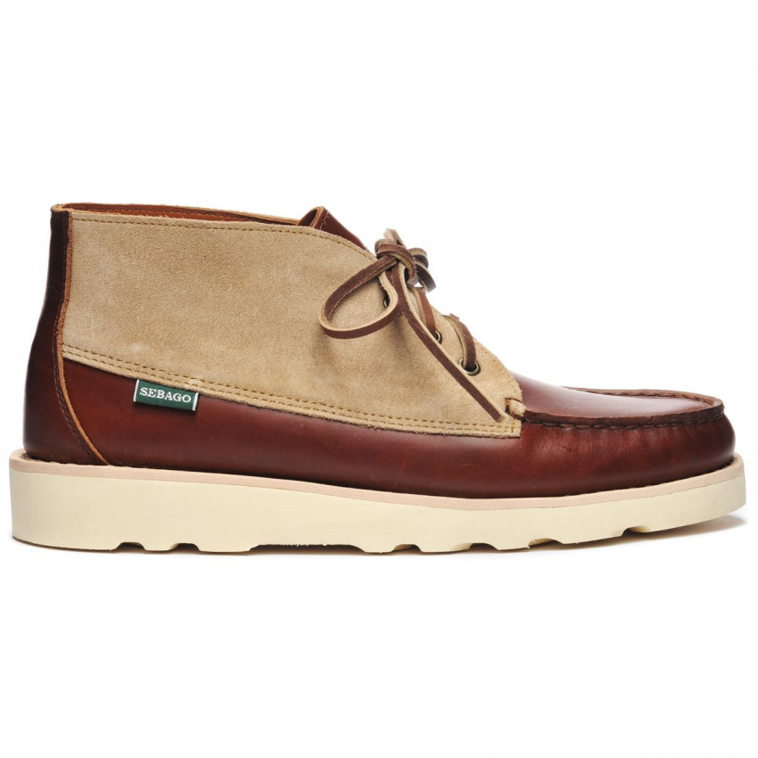 TATANKA EVA WAXY SUEDE BROWN BEIGE CAMEL-Mocassin montant en cuir pour homme
