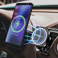 Support magnétique de smartphone pour voiture, noir