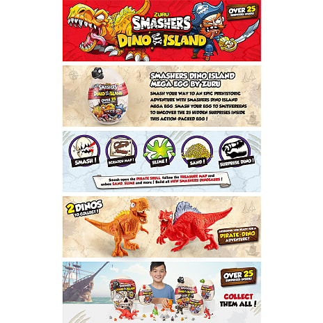 Smashers Dino Island mega æg