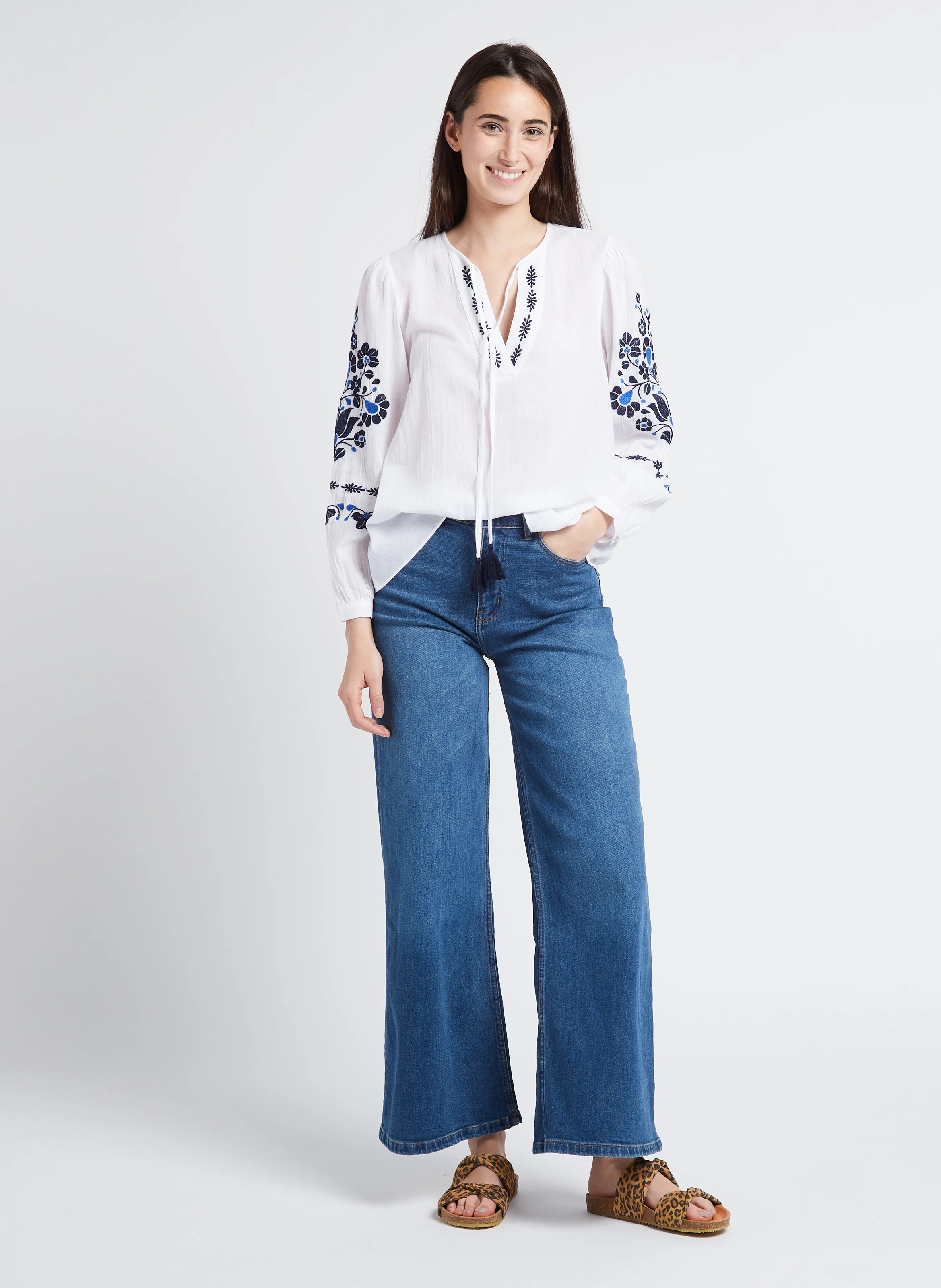 LYLA - Jean large en coton | Jean Stone