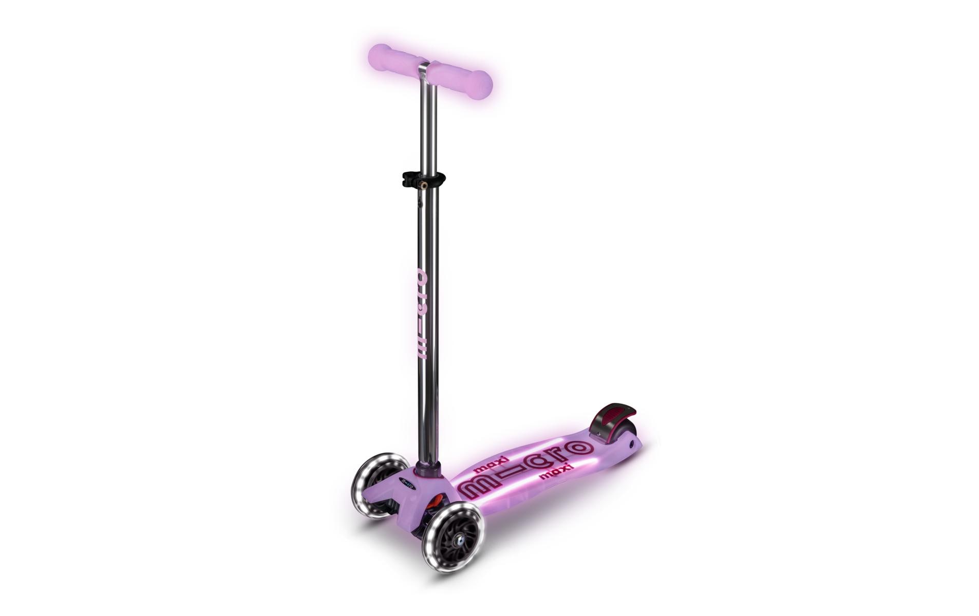 Scooter Maxi Micro Deluxe Glow LED Plus Luminous Purple<br>Scooter für Kinder