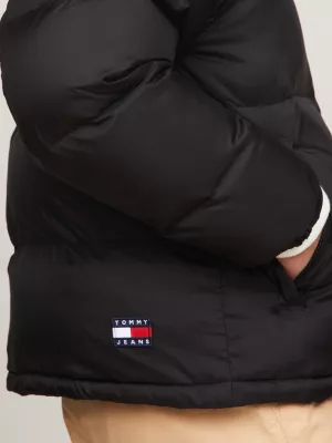 Puffer Alaska de penas recicladas com cordão