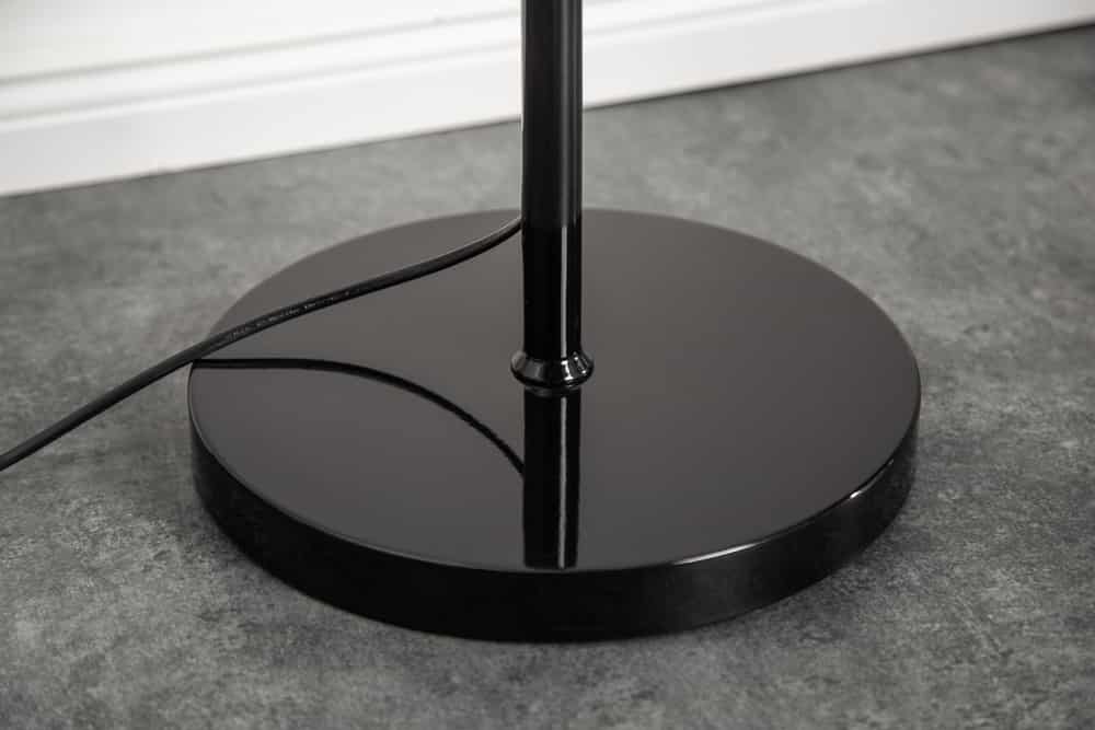 Design Stehlampe LEVELS 163cm schwarz grau mit 3 Leinenschirmen